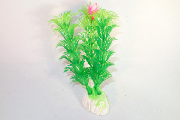 Plante artificielle verte avec fleur 10 cm