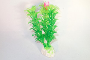 Kunstpflanze grün mit Blüte 10 cm
