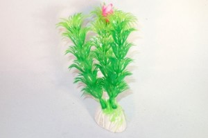Kunstpflanze gr&uuml;n mit Bl&uuml;te 20 cm