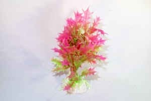 Kunstpflanze pink - gr&uuml;n 20 cm Aquarium Dekoration