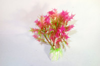 Artificial plant green - pink 10 cm aquarium decoration