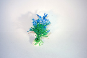 D&eacute;coration aquarium plante artificielle bleu -...
