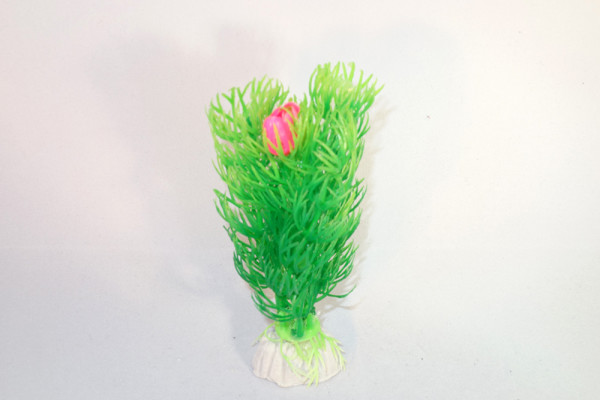 D&eacute;coration aquarium plante artificielle verte 10 cm