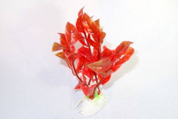 Planta artificial roja 10 cm decoración acuario
