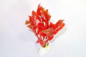 Décoration aquarium plante artificielle rouge 10 cm