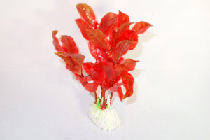 Planta artificial roja 10 cm decoraci&oacute;n acuario