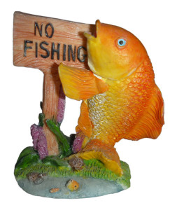 Sin decoración de acuario de peces de pesca