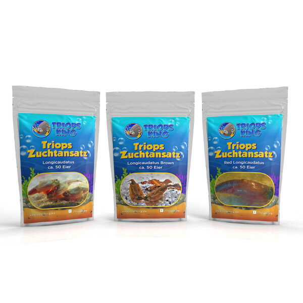 All in - 8 verschiedene Triops Longicaudatus Arten im Bundle