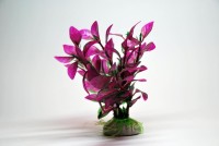 Planta artificial 10 cm decoraci&oacute;n de acuario violeta